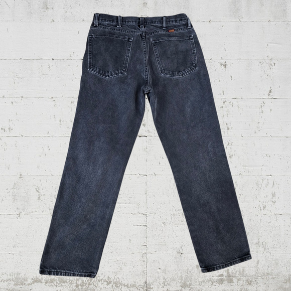 90s Vintage Rustler Washed Black Mid Rise Classic Straight Jeans Size 32 x 30 - Picture 9 of 9